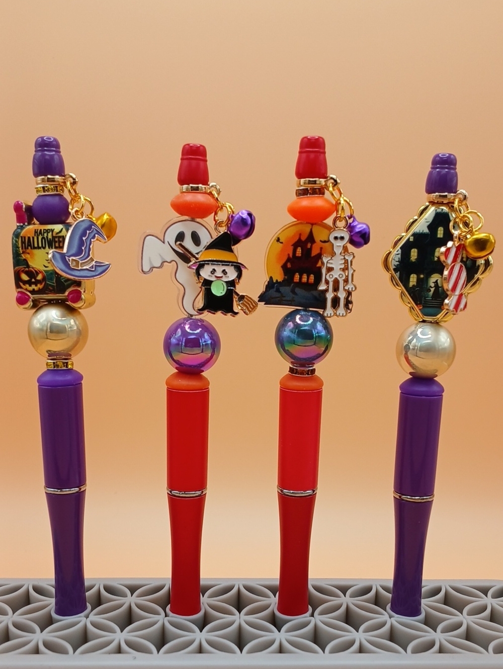 Halloween Charm Pen - Purple & Red